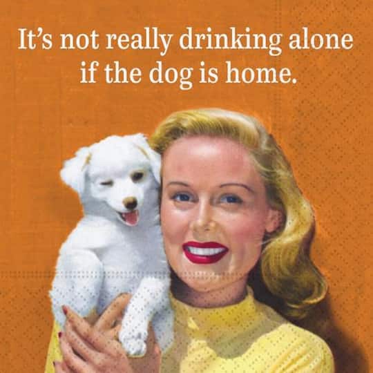 JAM Paper If The Dog Is Home Cocktail Napkins, 40ct.